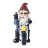 1PCS Gnome Dwarf Resin Crafts Garden Decoration Home Ornaments Biker Old Man Riding Motorcycle Statue Gardening Decorations