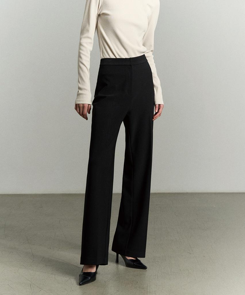 RE RHEE Pintucked Straight Leg Pants