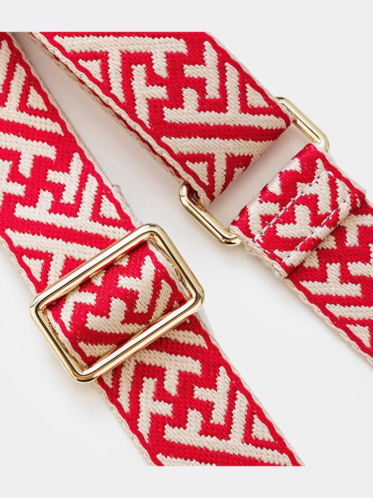 Snowflake Pattern Adjustable Wide Shoulder Strap Crossbody Handbag Strap in European and American Style