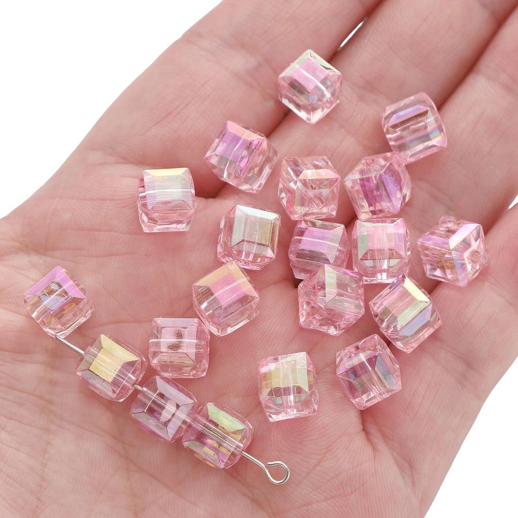 Бусины ручной работы Акриловые 8 мм Иллюзия Имитация Стеклянные квадратные бусины Аксессуары для самостоятельного изготовления Бусины россыпью Ручные бусины Материал для цепочки сотового телефона Упаковка