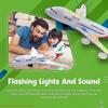 Airplane Toys For Kids, Bump And Go Action, Toddler Toy Plane With Led Flashing Lights And Sounds Fo