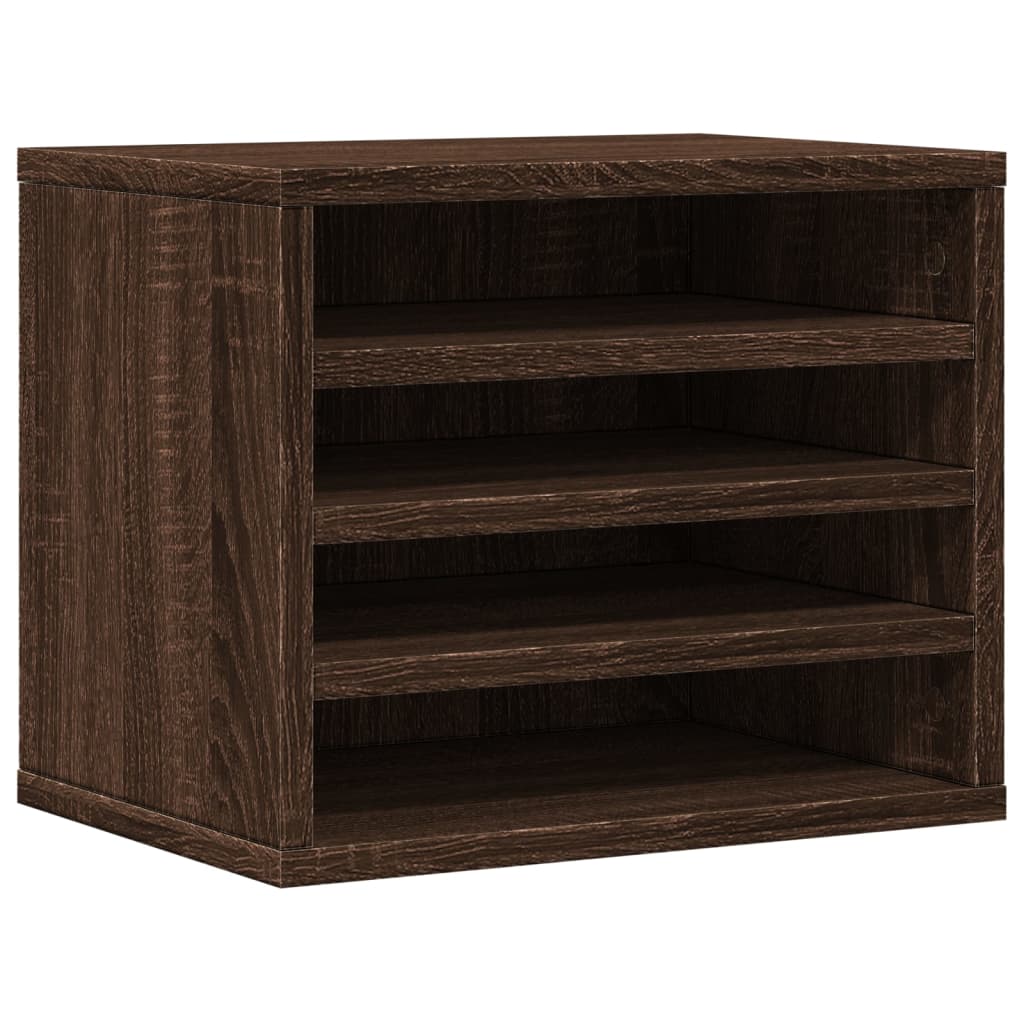 vidaXL Schreibtisch-Organizer Braun Eichen-Optik 36x26x29,5 cm