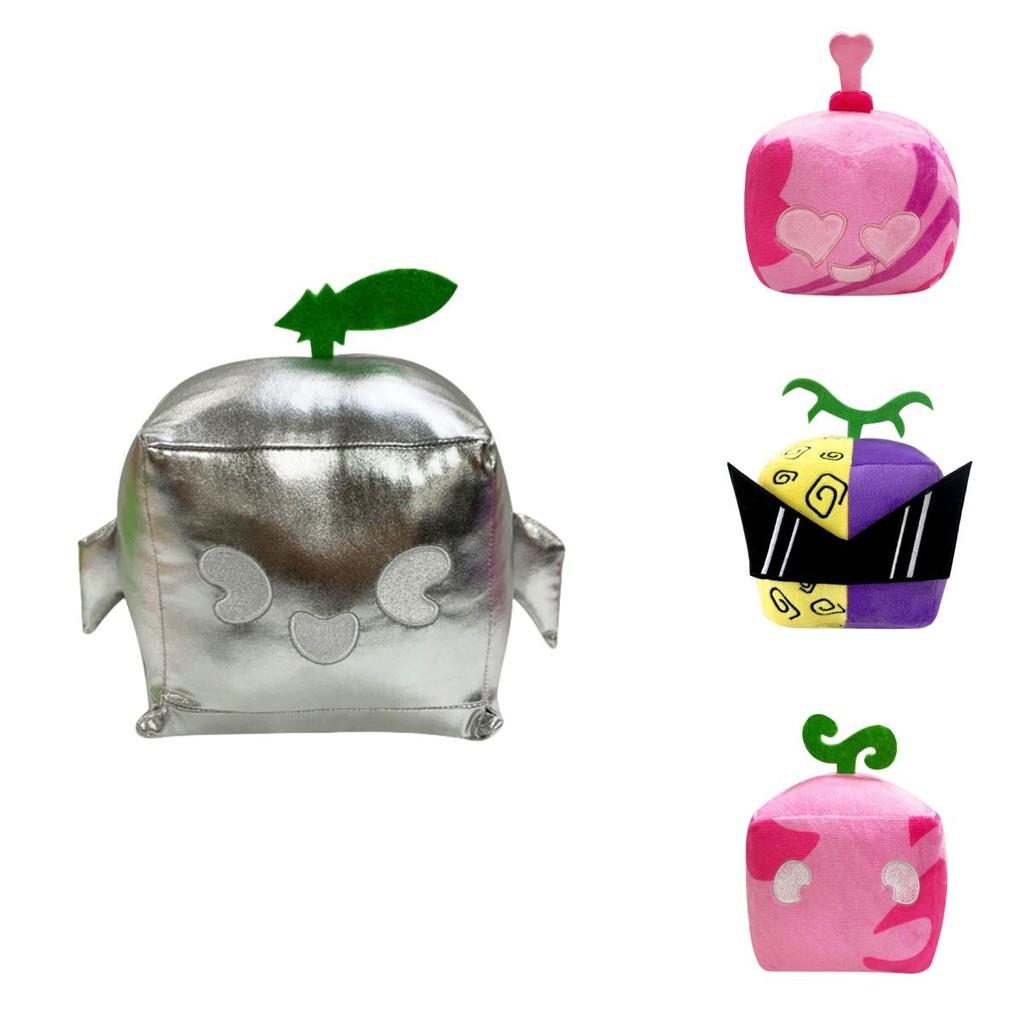 Мягкая игрушка Blox Fruits в коробке с леопардовым принтом фиолетового цвета, мягкая и пушистая фигурка животного