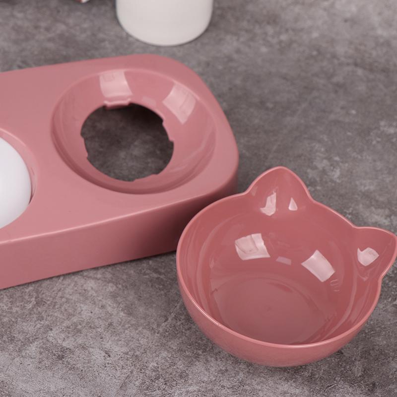 2 в 1 миска для кошек, дозатор воды, автоматический контейнер для хранения воды, кормушка для домашних животных, наклонная защита для шеи, миски для кошек