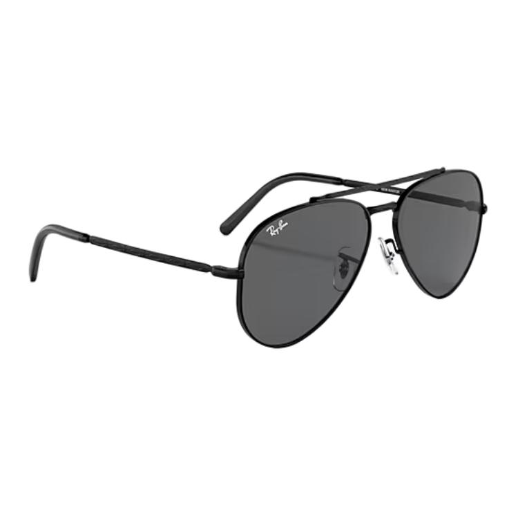 Солнцезащитные очки RayBan Aviator с зеркальным боковым логотипом Металлические Унисекс Пара Черные