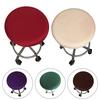 1PC Stretch Spandex Elastic Round Chair Cover Slipcover Solid Color Simple Washable