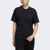 adidas SS22 Однотонная футболка с круглым вырезом и логотипом, повседневная, с коротким рукавом, женские топы, черный цвет HC2547