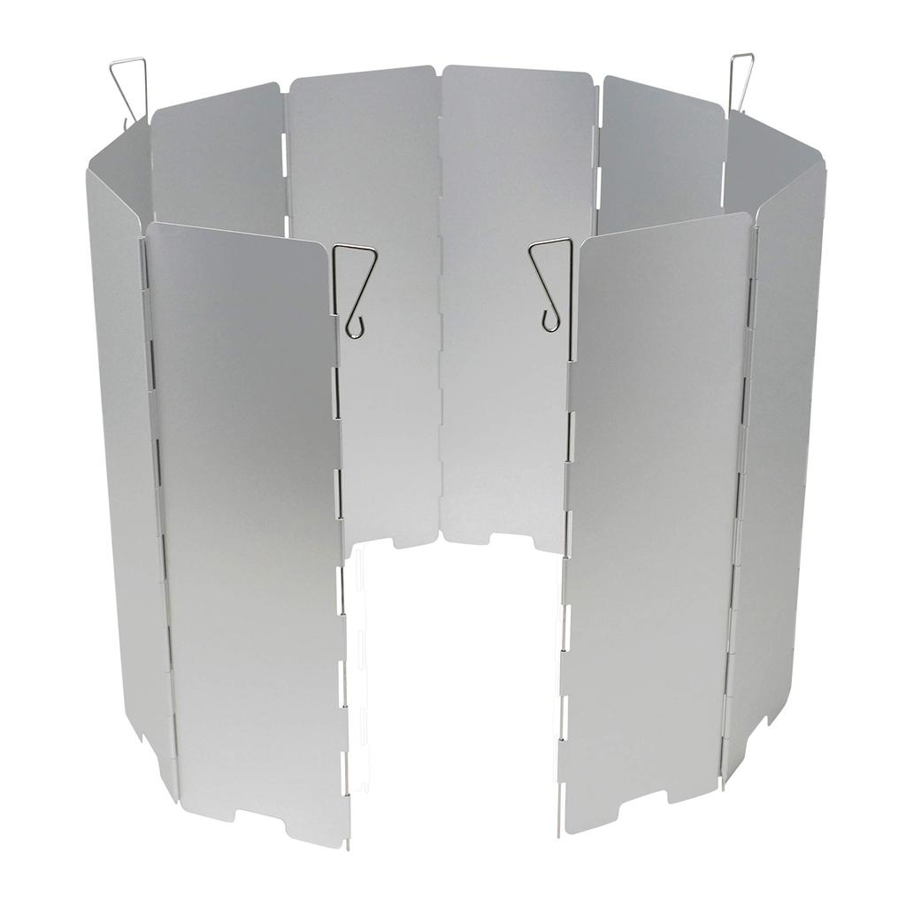 Ветрозащитный экран SUNDRY L, крепится на 4 штырях, ветрозащитный, алюминиевый, легкий, складной, 10 панелей