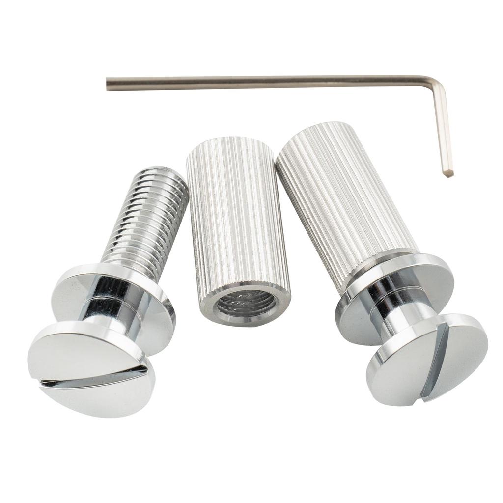 Musiclily Ультра алюминиевый обернутый бридж со встроенным струнодержателем для электрогитар USA PRS Style Nickel 10,4 мм,