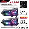 X3 pro Мотоциклетная Bluetooth-гарнитура для связи 500 м Беспроводная рация 1000 мАч Гарнитура для шлема для мотоцикла - 1/2 шт.