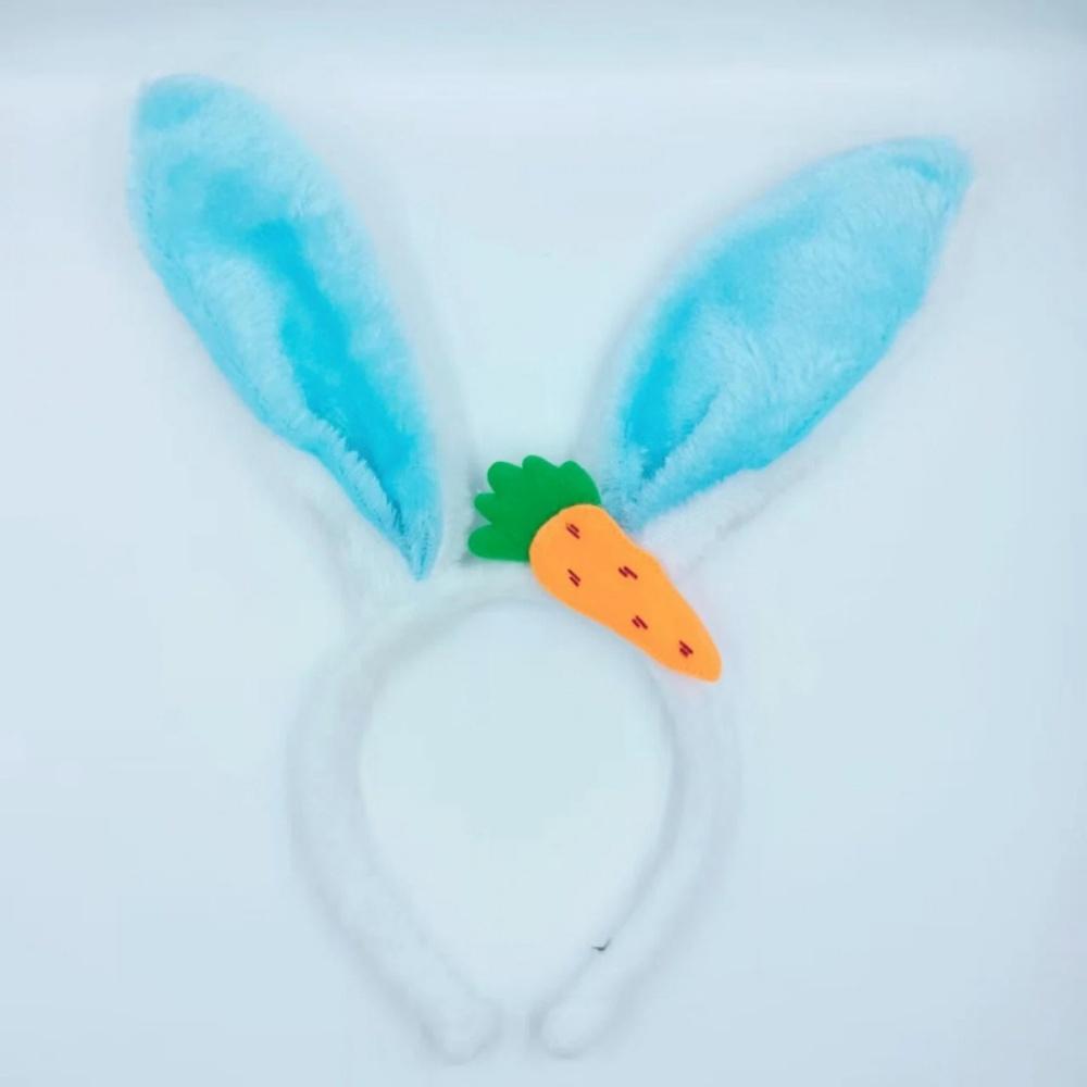 Easter Cute Rabbit Ear Headbands Plush Bunny Ears Carrot Hairband Party Cosplay Costume Headwear Face Wash Hair Accessories