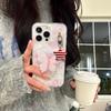 Lovely Star Charm Keyring Alloy Resin Detachable Striped Star Pendant Hanging Decoration For Women Girls Fashion