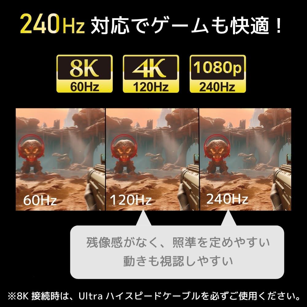 Совместимость с высокой частотой кадров 8K60 Гц, 4K120 Гц и Full HD240 Гц 3 входа 1 выход HDMI-коммутатор RS-HDSW31-8K