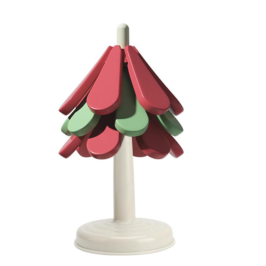 Силиконовые подставки для горячих блюд, складные в форме рождественской елки, набор из 3 штук, коврики для стола для горячих кастрюль и сковород, термостойкие подкладки