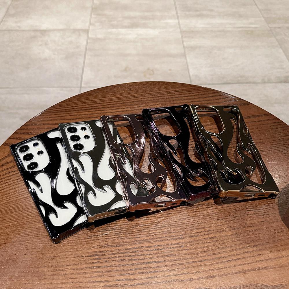 Чехлы для телефонов iPhone 11 13 16 ProMax iPhone 14 15 ProMax 12 13 ProMax 13 Pro 14 Pro Samsung A55 A54 S25 S24 S23 S22 Ultra Flame Shell Cool Advanced