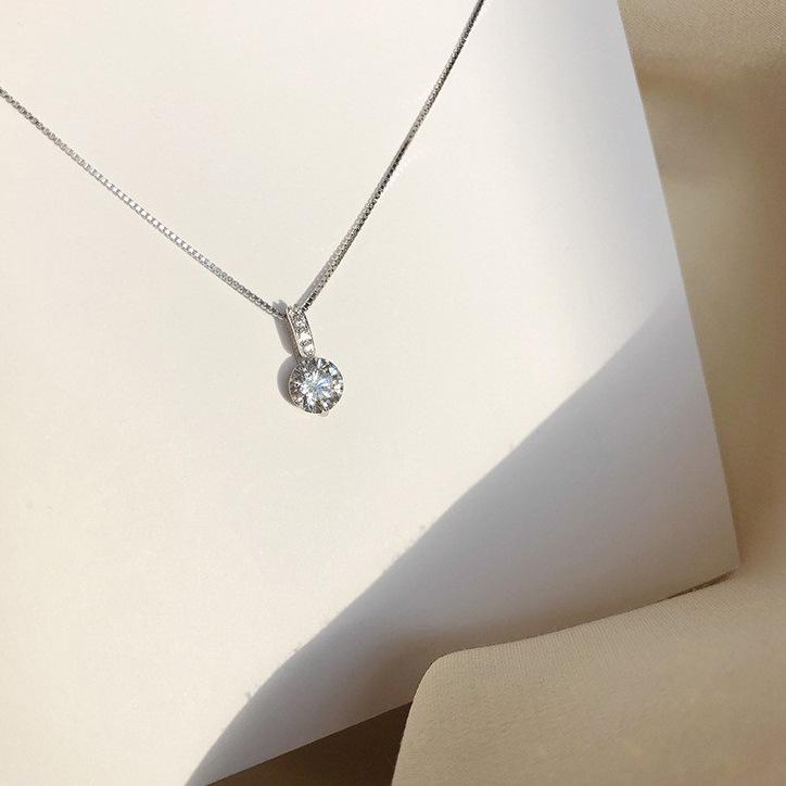 Droplet Zircon Necklace For Women Minimalist Luxury Fashion Choker Collarbone Chain Delicate Cold Jewelry