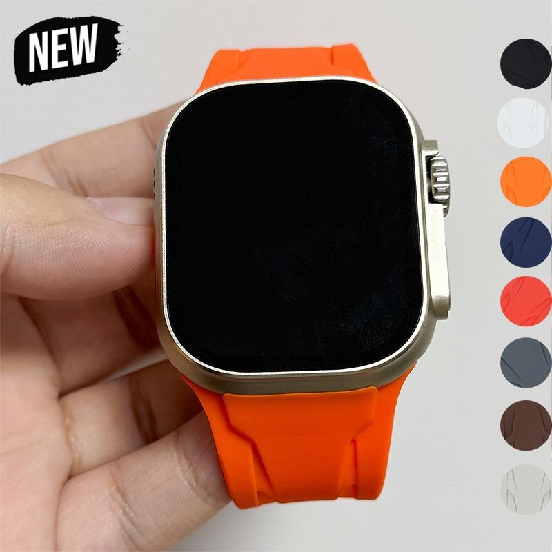 Ремешок с магнитной застежкой для ремешка Apple Watch Ultra2 49 мм 45 44 42 мм 46 мм силиконовый браслет для iWatch Ultra Series 10 7 6 3 se 8 9