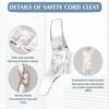 Jetec 12 Sets Window Blind Cord Cleats Safety Cord Cleats for Blinds with Screws Plastic Transparent for Home Office Window Curta Sun Shades Ropes