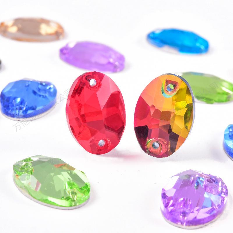 Овальное стекло, ручная дрель, стеклянный кристалл, бриллиант, стразы, сделай сам, одежда, красота, креативные ювелирные изделия, аксессуары