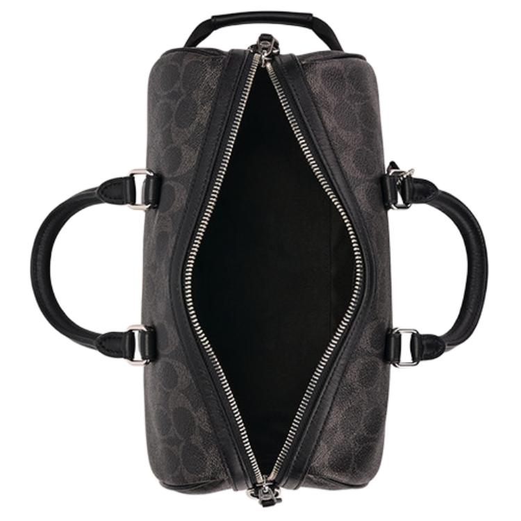 Coach Venturer 27 Logo Charm Adjustable Detachable Shoulder Strap Faux Leather And Cowhide Crossbody Tote Bag Large Men handbags Black CBN94-SVYZK