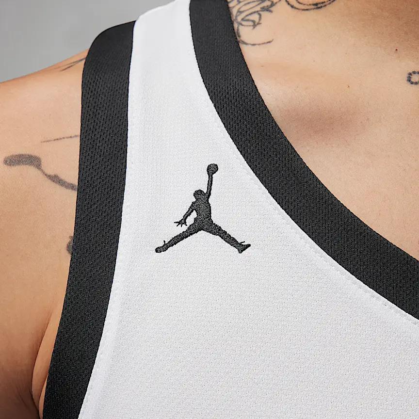 Jordan SS24 Dri-Fit V-образный вырез пуловер с логотипом принт прямой крой без рукавов баскетбольная майка мужская майка Team-White HF0523-106