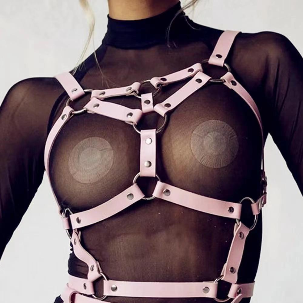 Sexy Full Body BDSM Leather Harness For Women Lingerie Belt Sexy Body Bondage Garter Belt Side Stocking Women Underwear