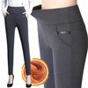 Thick & Thin Fleece Pencil Pants New In Women's Pants Leggings Elastic Elegant Solid Casual Matching Office Lady Trousers Warm