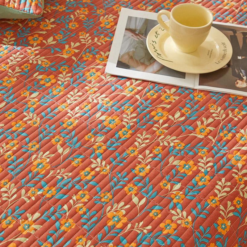 Одеяло с цветочным принтом для кровати, хлопковое покрывало в пасторальном стиле, домашняя кровать, декоративное стеганое одеяло (наволочку нужно заказать)