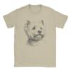 West Highland Terrier Drawing Westie Face T Shirts Unisex Pure Cotton Crewneck Oversize Clothes Short Sleeve Tops