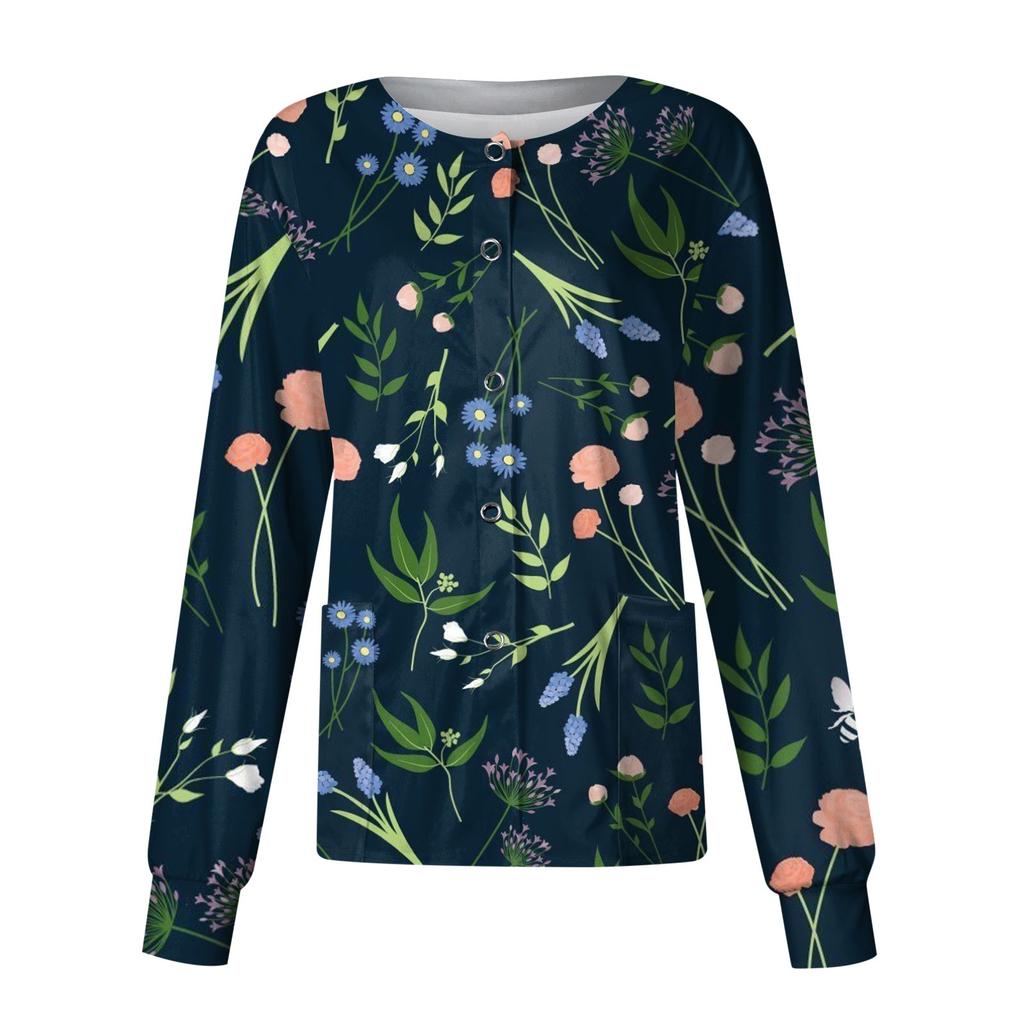 Женский однобортный защитный комбинезон с длинным рукавом и карманом, рабочий воротник-стойка, кардиган, куртка, топ