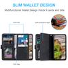 For Google Pixel 9a Case PU Leather Phone Cover with Zipper Wallet 9 Card Slots