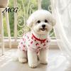 Bow Pattern Pet Dress Sheer Mesh Dog Dress, Ruffled Cute Bowknot Loose Puff Sleeve Sleeve, Breathable Summer Outfit for Small Dogs