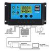 10A 20A 30A 40A 50A 60A Двойной USB 5V Выход Регулятор Аккумулятора Солнечной Панели PWM ЖК-Дисплей Контроллер Заряда Солнечной Энергии Домашние Аксессуары 12V 24V