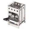 BUNDOK Box Stove BD-470, Fire Pit, Camping/Touring, Silver