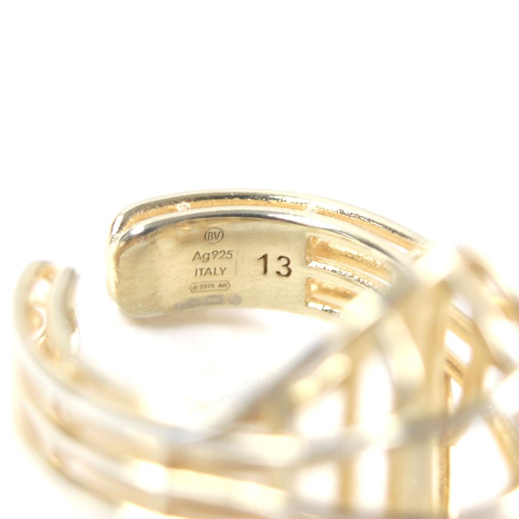 Excellent BOTTEGAVENETA Ring 3D Wire gold AG925 mens 13 707858 Used