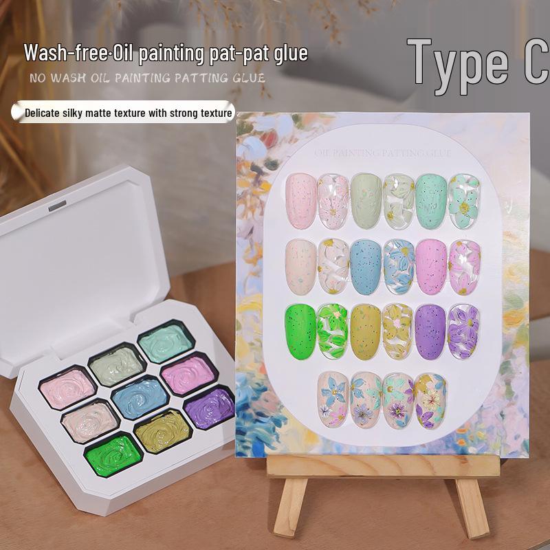Шелковистый масляный гель для рисования 2025: Новый гель-лак для ногтей без мытья, девять ячеек