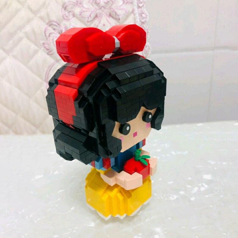 LOZ 9259 Fairy Tale Cartoon Princess Girl Bow Apple Model DIY Mini Diamond Blocks Bricks Building Toy for Children Gift No Box