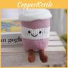 Cute Plush Keychain Cartoon Coffee Cup Pendant For Bag Decor And Girls Gift