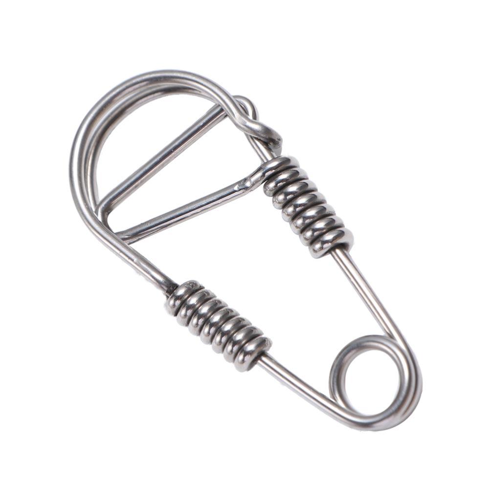 Stainless Steel Stainless Steel Wire Snap Clip Hook Carabiner Key Ring Belt Clip