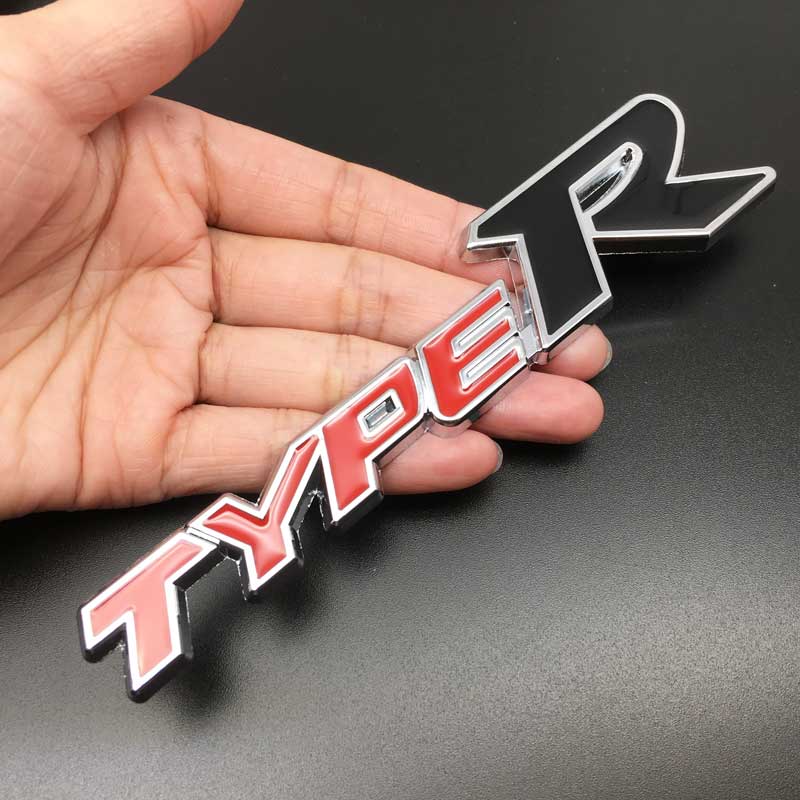 MPC4 3D Metal Car body Side Emblem Badge Sticker For Honda Type R City CR-V XR-V HR-V Accord FIT Jazz Stream Crider Greiz CIVIC