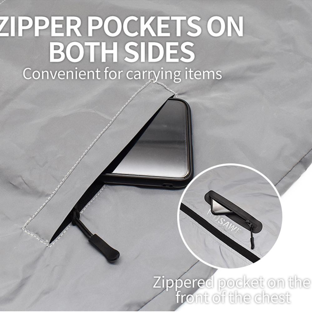 Wosawe Светоотражающая велосипедная куртка с капюшоном Серебристая велосипедная непромокаемая дышащая велосипедная ветровка