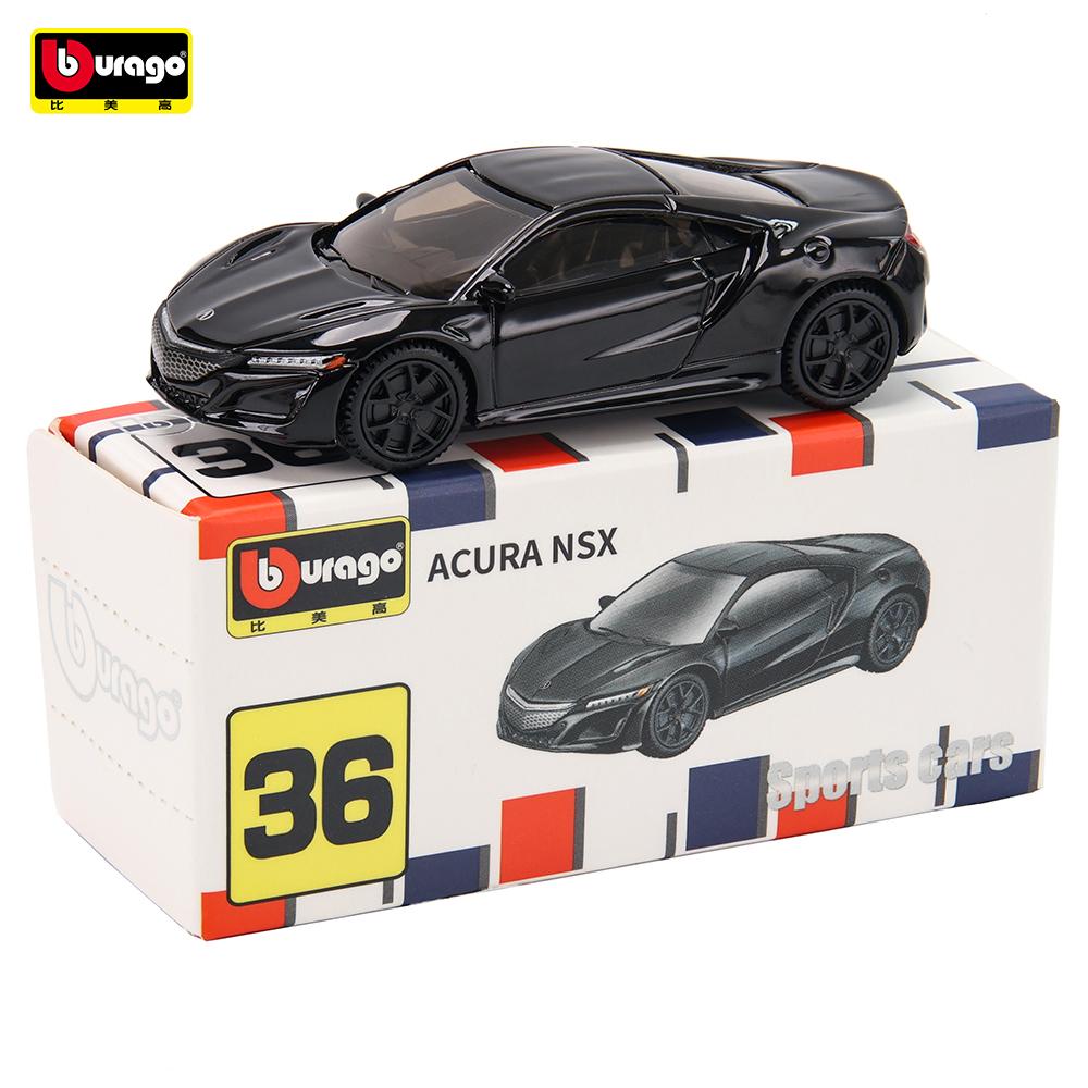 AABHT1 Bburago 1965 PONTIAC GTO Bugatti Lamborghini Cadillac Benz BMW Scale Car Model Replica Collection Kids Xmas Gift Toys for Boys
