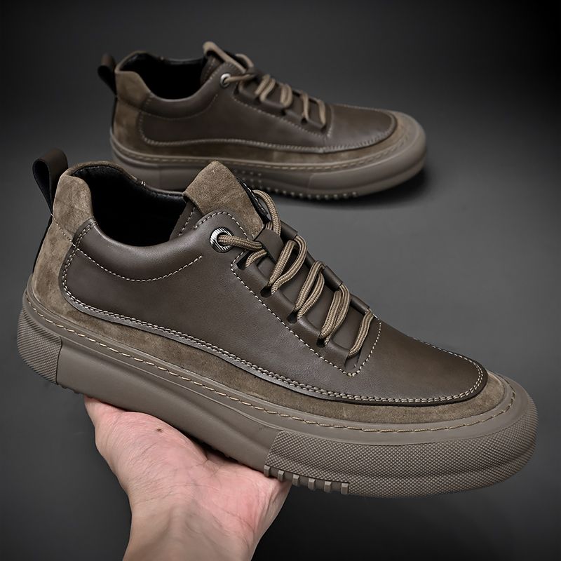 Мужские кожаные высокие кеды Martin Boots