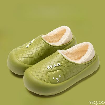 Модные женские зимние новые комнатные тапочки из хлопка, милые мультяшные теплые домашние тапочки, многофункциональные модные повседневные хлопковые тапочки