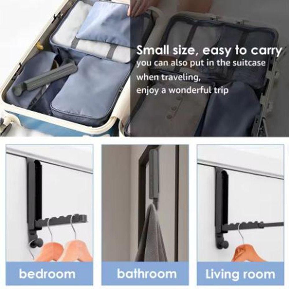 Heavy Duty Folding Clothes Drying Rack No Drilling Clothes Storage Hook Cabinet