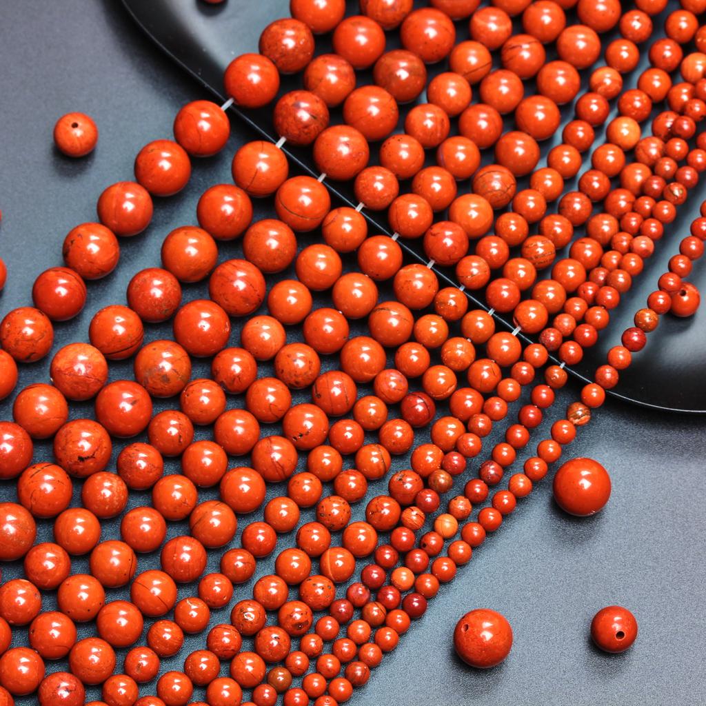 20/30/40 шт. 4/6/8/10 мм DIY круглые бусины из красного камня, подвески, аксессуары для изготовления ювелирных изделий, браслеты из натурального камня