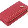Women Fashion Wallets Dull Polish Leather Wallet Double Zipper Day Clutch Purse Wristlet Handbags