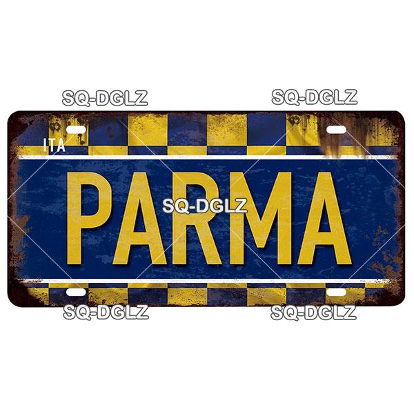 [SQ-DGLZ] Итальянский городской номерной знак, металлический знак, винтажная табличка, жестяная вывеска, настенный декор, декор для бара, плакат с флагом DULIN/ROMA/MILAN