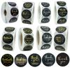 Наклейки Black Label Фольгированные наклейки Спасибо 1'' 500 шт. Вкус Бизнес Заказ Дом Ручная работа Этикетки Печати для свадебных конвертов