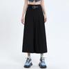 Pleated Long Skirt Women Summer Vintage Black High Waist A-line Pleated Skirt Preppy Streetwear Casual Y2K